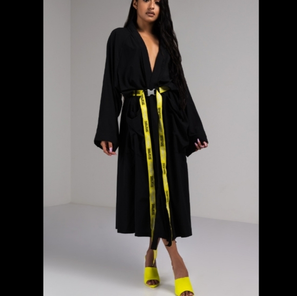 Puma Tops - PUMA Extreme Tape Black Kimono NWT - L